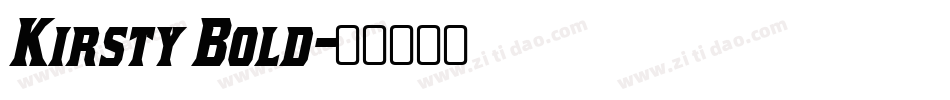 Kirsty Bold字体转换